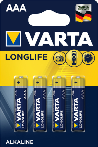 VARTA Batterie 4103101414 Longlife, AAA/LR03, 4 Stck